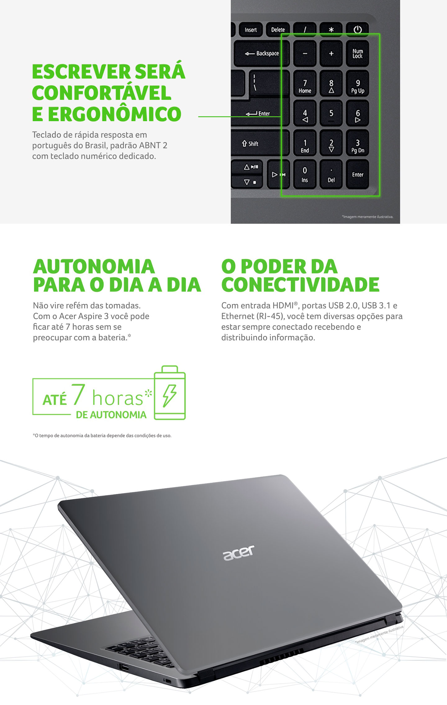 Notebook Acer Aspire 3 Intel Core i3 4GB RAM 1TB HD 15,6